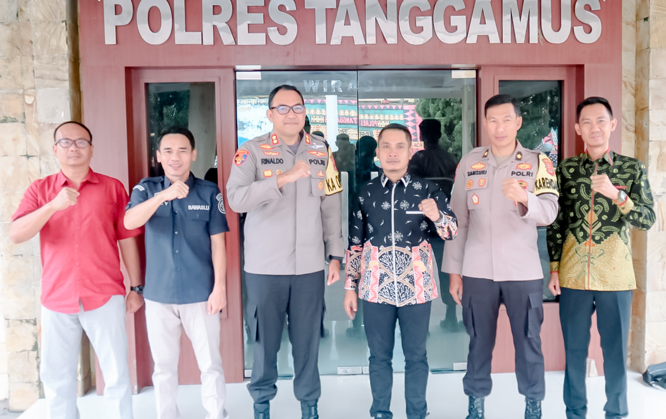 Silaturahmi Bawaslu Kabupaten Tanggamus dengan Polres Tanggamus Selasa(11/06/2024)