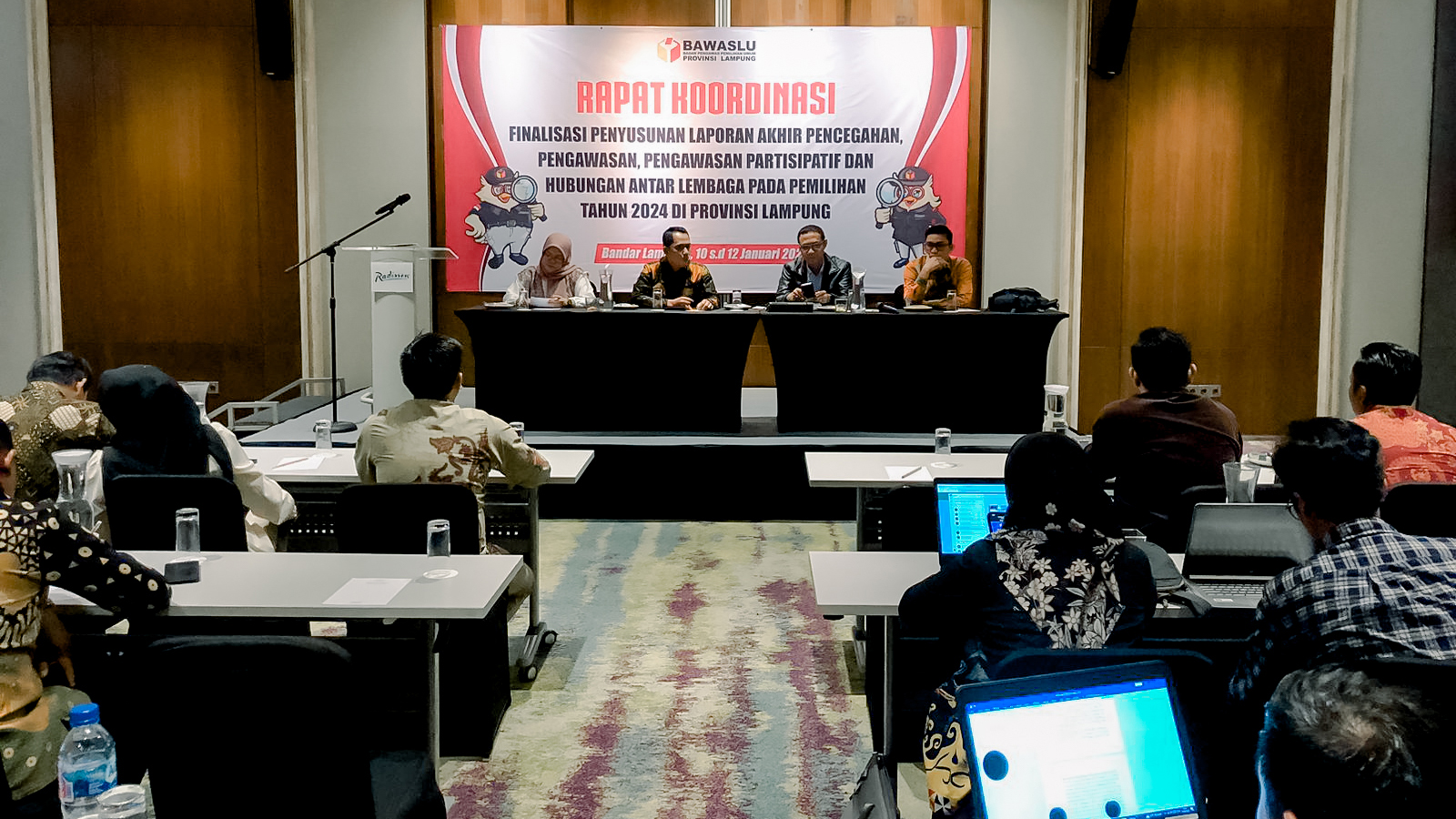 Bawaslu Tanggamus Hadiri Rapat Finalisasi Laporan Akhir Pencegahan dan Pengawasan Pada Pemilihan Tahun 2024