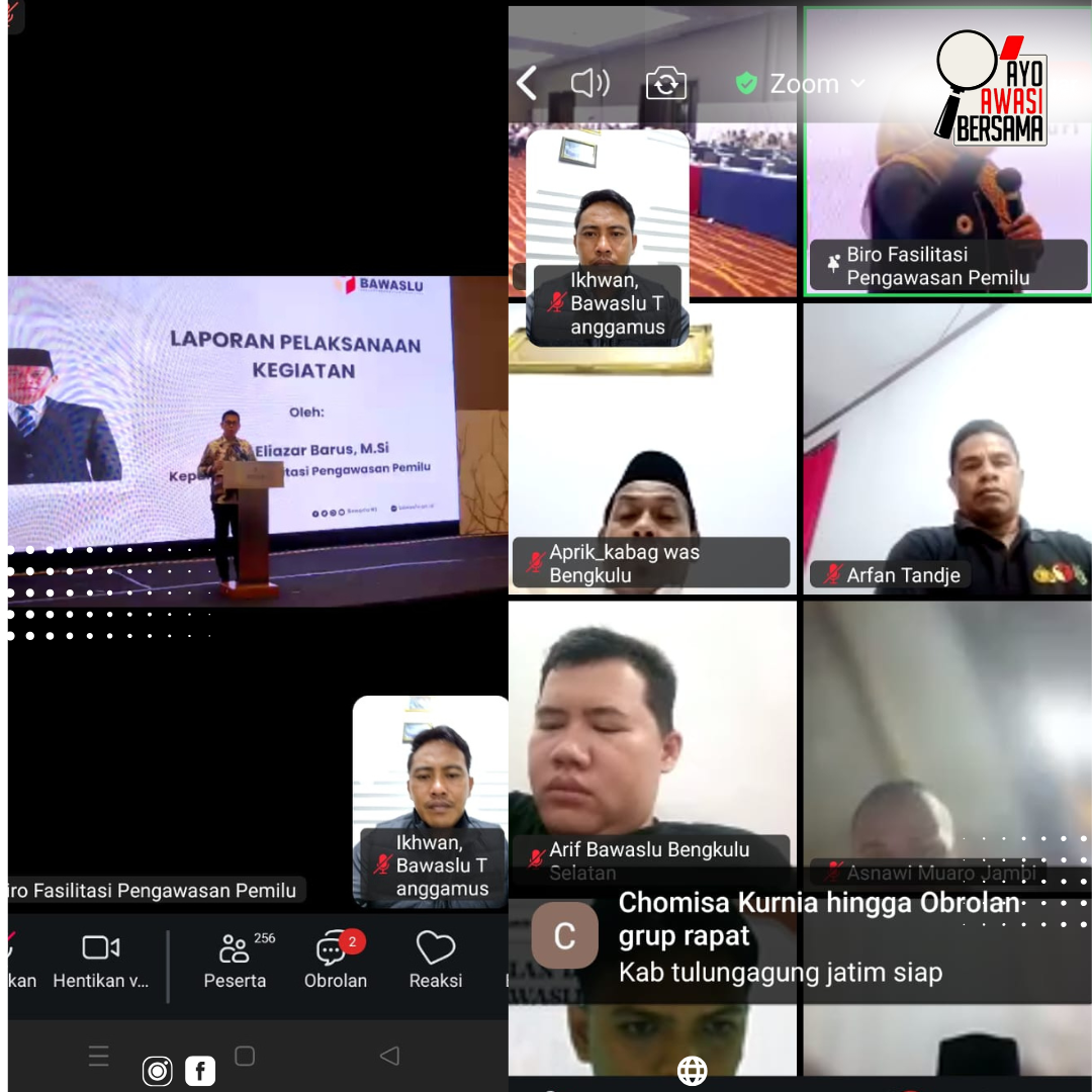 Bawaslu Tanggamus Ikuti Rakor Evaluasi Pengawasan Pemutakhiran Data Pemilih Berkelanjutan 2025