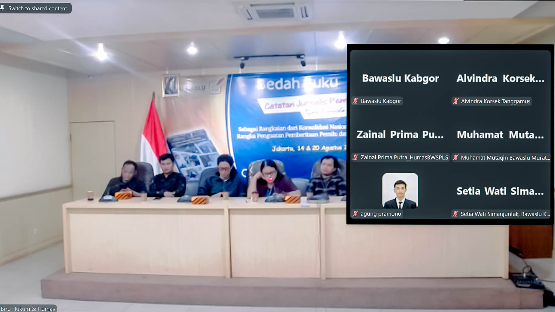 Bawaslu Kabupaten Tanggamus Ikuti Bedah Buku Catatan Jurnalis Pemilu