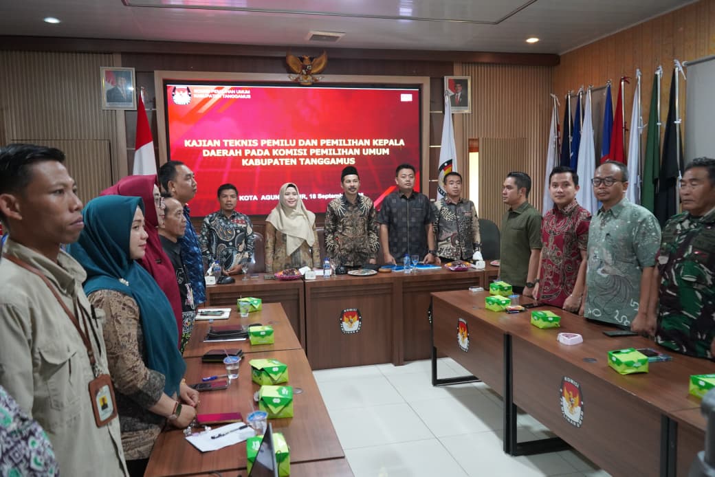 Bawaslu Tanggamus Hadiri Kajian Teknis Pemilu dan Pilkada Bersama KPU