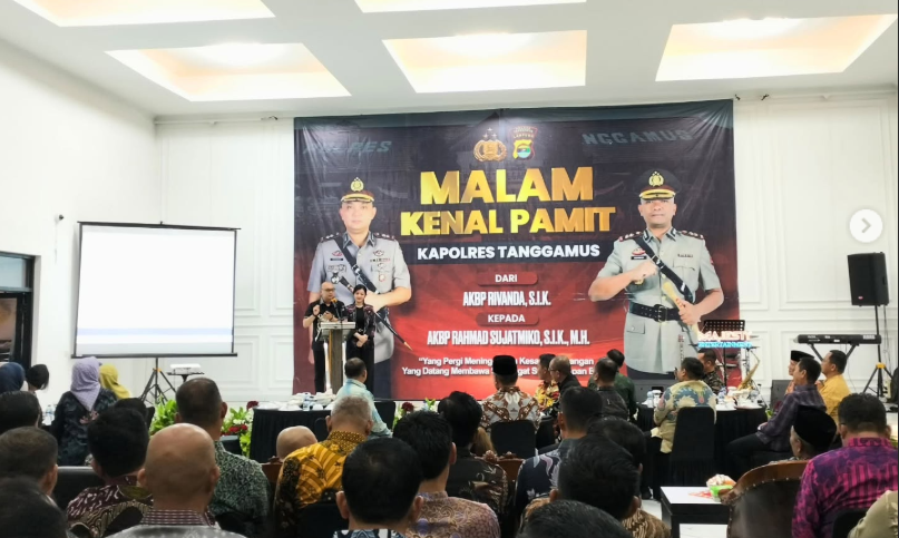 Bawaslu Kabupaten Tanggamus Hadiri Malam Kenal Pamit Kapolres Tanggamus