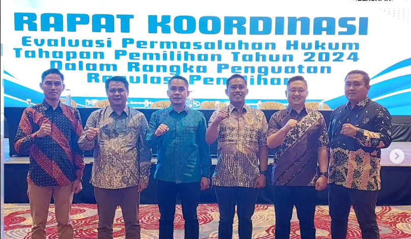 Bawaslu Tanggamus Hadiri Rapat Koordinasi Evaluasi Permasalahan Hukum Tahapan Pemilihan Tahun 2024
