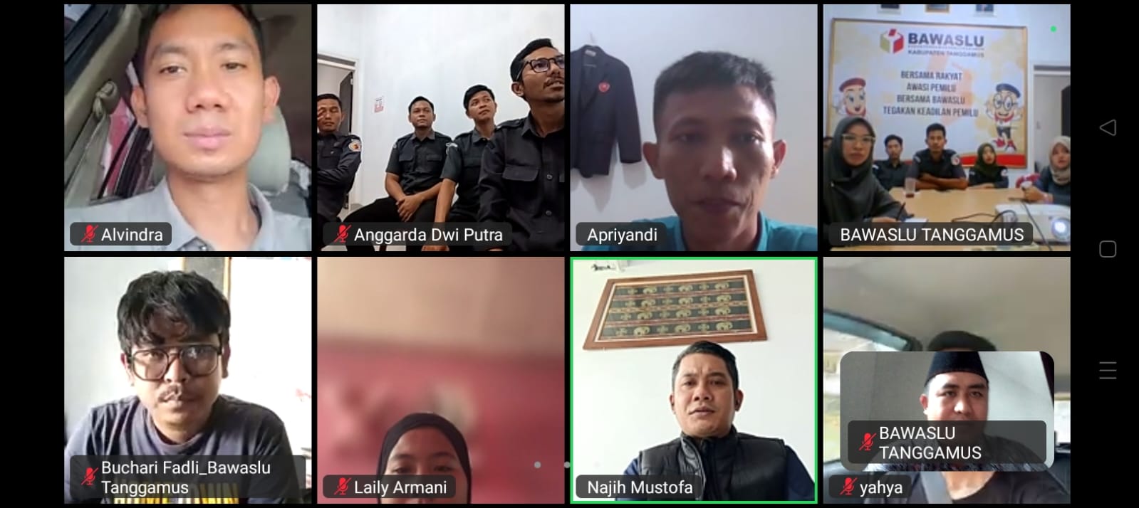 Perkuat Akuntabilitas Kinerja, Bawaslu Tanggamus Bahas Laporan Harian Secara Daring
