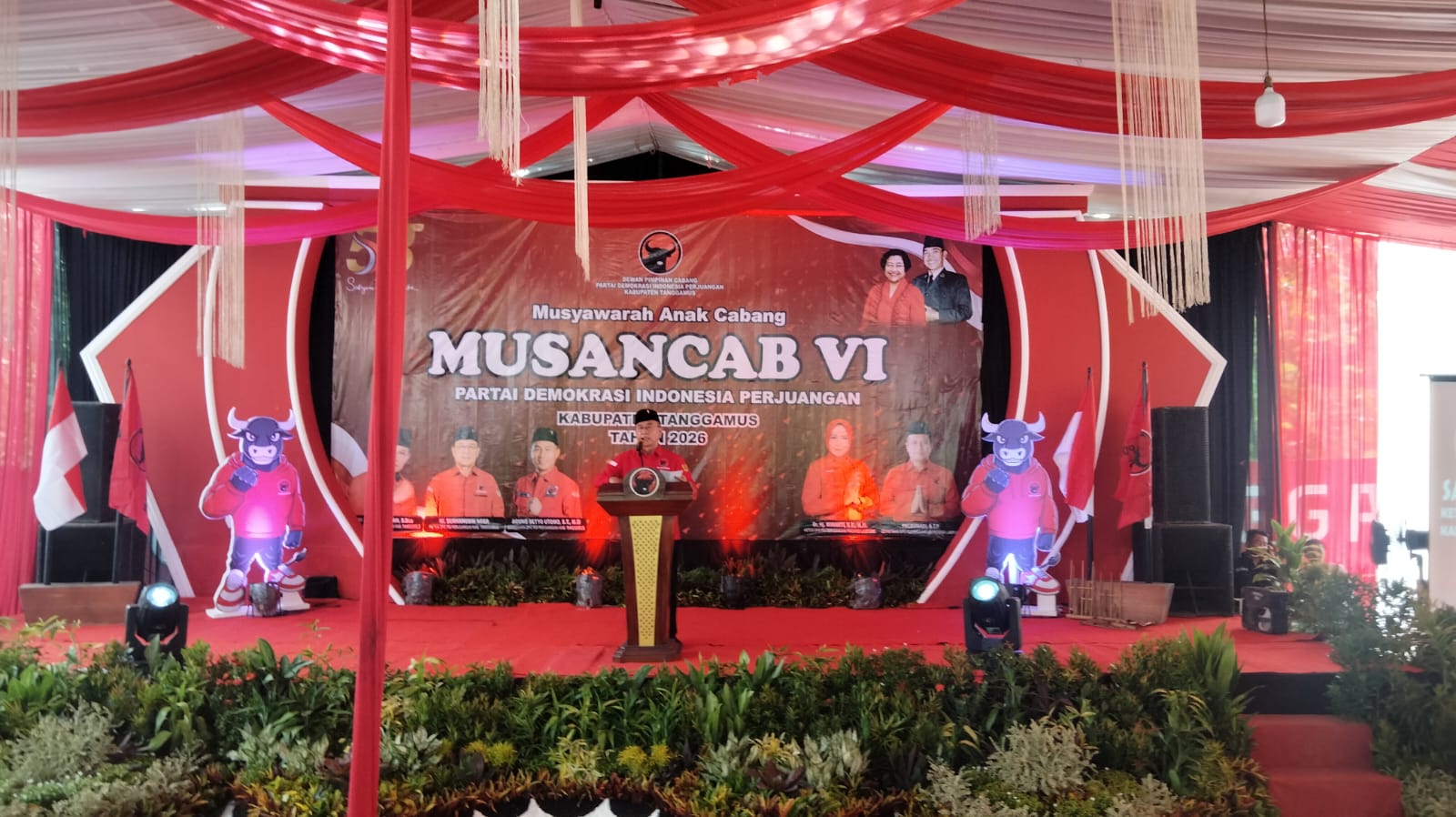 Bawaslu Tanggamus Hadiri Pendidikan Politik dan MUSANCAB PDI Perjuangan, Perkuat Sinergi Demokrasi