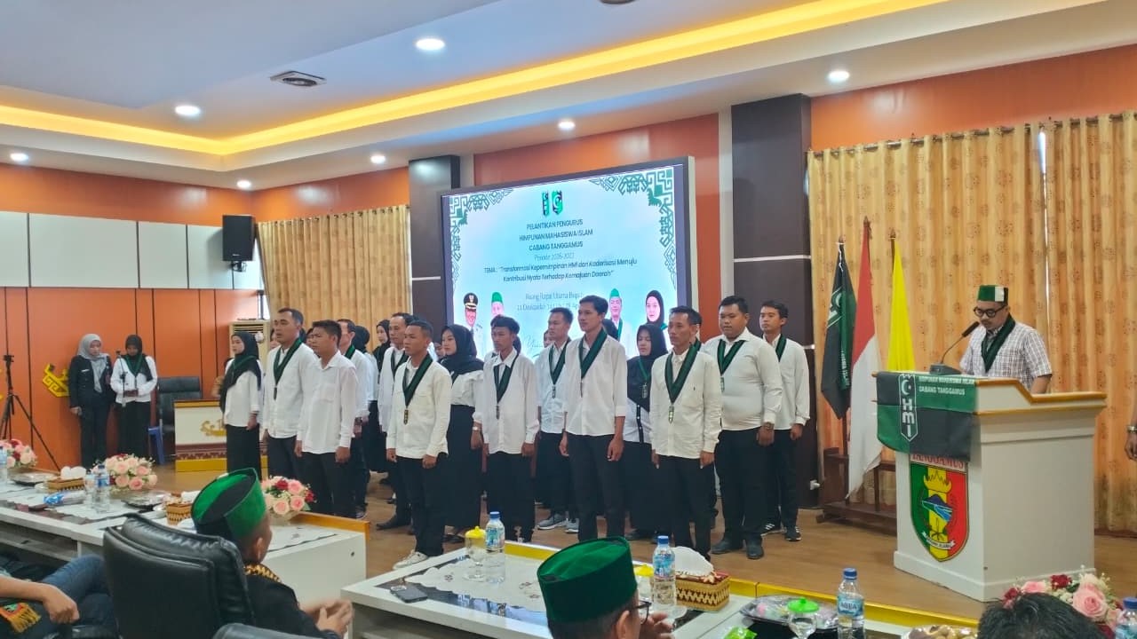 Bawaslu Tanggamus Hadiri Pelantikan Pengurus HMI Cabang Tanggamus Periode 2026–2027