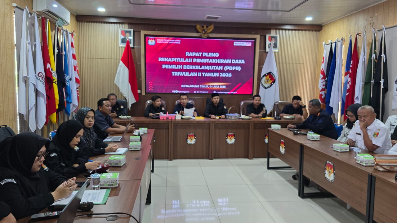 Bawaslu Tanggamus Hadiri Rapat Pleno Pemutakhiran Data Pemilih Berkelanjutan Triwulan II