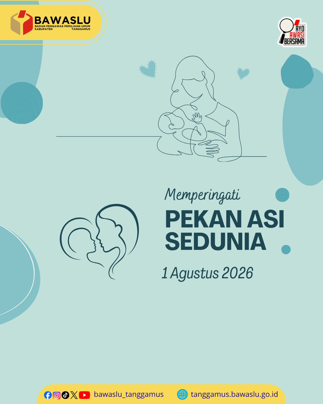 Bawaslu Kabupaten Tanggamus Peringati Pekan ASI Sedunia 2026, Dukung Terciptanya Generasi Sehat dan Berkualitas