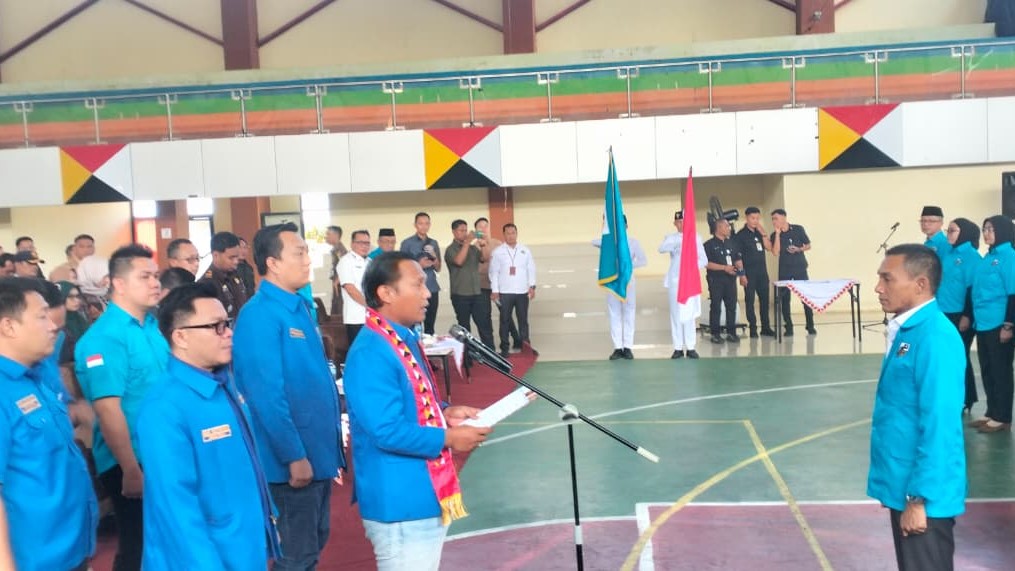 Bawaslu Kabupaten Tanggamus Hadiri Pelantikan Pengurus KNPI Kabupaten Tanggamus Masa Bhakti 2026–2029