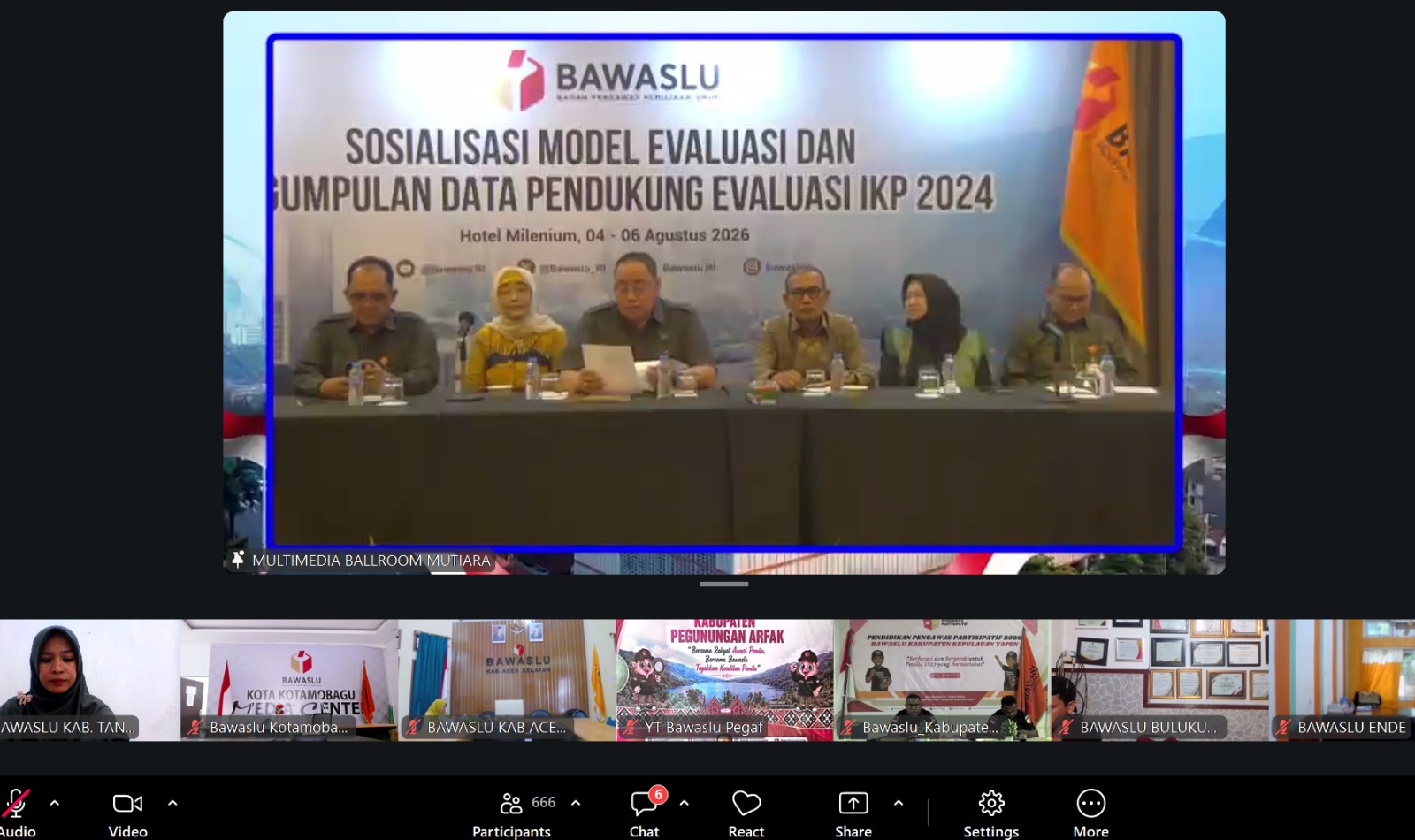 Bawaslu Tanggamus Ikuti Sosialisasi Model Evaluasi dan Pengumpulan Data Pendukung Evaluasi IKP 2024