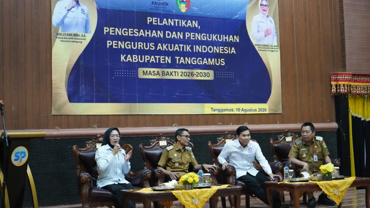 Ketua Bawaslu Tanggamus Hadiri Pelantikan dan Pengukuhan Pengurus Akuatik Indonesia Masa Bakti 2026–2030
