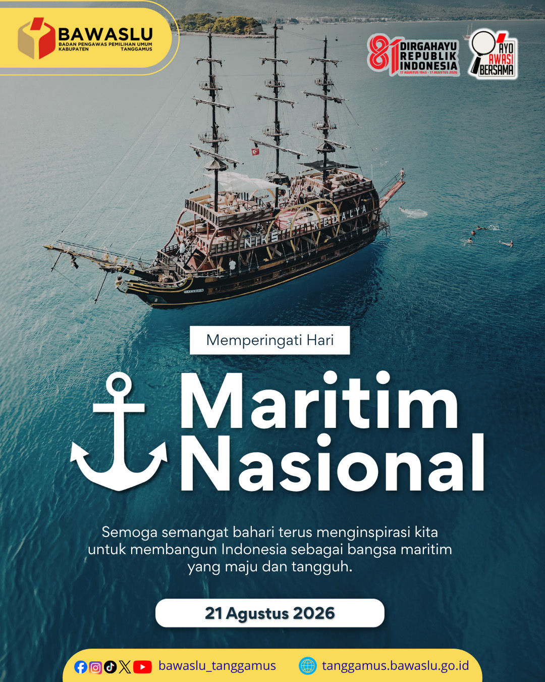Bawaslu Tanggamus: Laut Indonesia adalah Masa Depan Bangsa, Mari Jaga dan Lestarikan Bersama