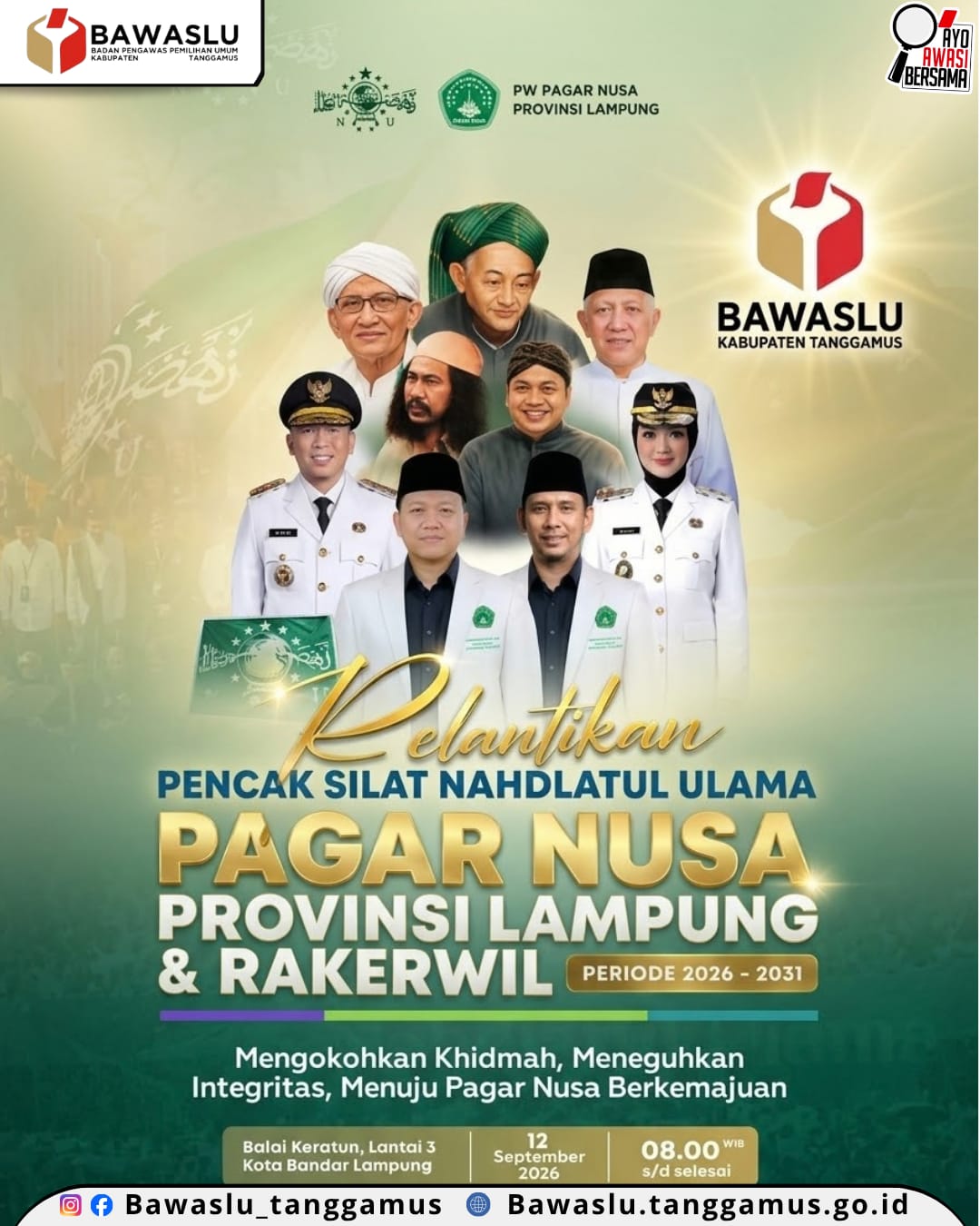 Bawaslu Tanggamus Ucapkan Selamat atas Pelantikan PSNU Pagar Nusa Lampung