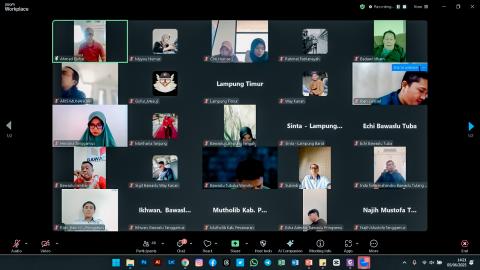 Bawaslu Kabupaten Tanggamus Ikuti Zoom Meeting