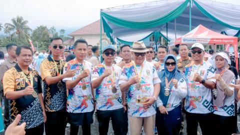 Sosialisasi Pengawasan Partisipatif (Soswatif) dalam rangkaian event Color Run Tanggamus pada Minggu (31/08)