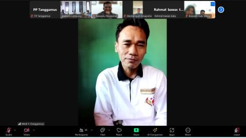 Anggota Bawaslu Tanggamus Ikuti Rapat Penyusunan Laporan Akhir Gakkumdu