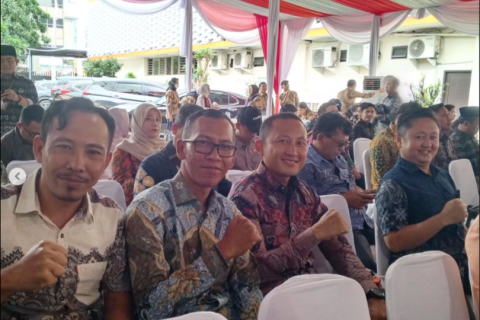 Bawaslu Tanggamus Hadiri Peresmian Perpustakaan Bawaslu dan Peluncuran Buku Kinerja Pengawas AdHoc di Jakarta