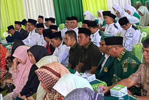 Bawaslu Kabupaten Tanggamus Hadiri Pelantikan PCNU dan Muskercab ke-1 Kabupaten Tanggamus