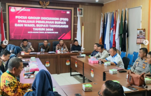 Ketua Bawaslu Tanggamus Jadi Narasumber FGD Evaluasi Pemilihan Bupati dan Wakil Bupati Tanggamus Tahun 2024