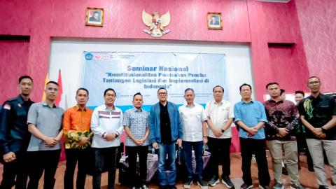 Bawaslu Tanggamus Hadiri Seminar Nasional Bahas Tantangan Legislasi Pemilu di Indonesia