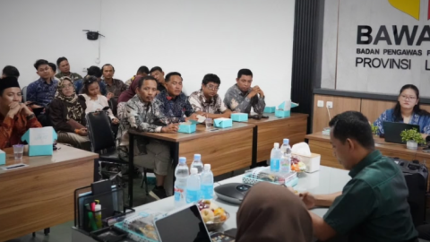 Anggota Bawaslu Tanggamus Ikuti Rapat Koordinasi Hasil Pengawasan PDPB se-Provinsi Lampung