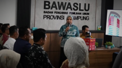 Pimpin Komitmen Integritas, Pimpinan dan Sekretariat Bawaslu Tanggamus Ikuti Rakor LHKPN Periodik 2025