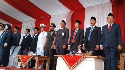 Ketua Bawaslu Tanggamus Hadiri Upacara Peringatan HUT ke-29 Kabupaten Tanggamus