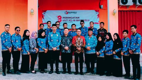 Bawaslu Tanggamus Gelar Apel Peringatan HUT ke-18 Bawaslu RI: Mengukuhkan Demokrasi
