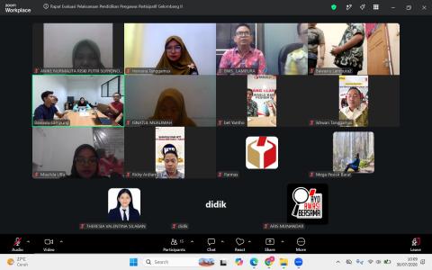 Bawaslu Kabupaten Tanggamus Ikuti Rapat Evaluasi Pelaksanaan Pendidikan Pengawas Partisipatif Gelombang II