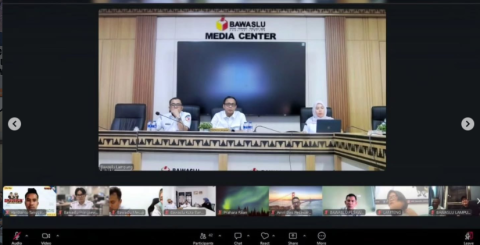 Bawaslu Tanggamus Ikuti Rapat Pemantauan Publikasi Media Sosial dan Pemberitaan Triwulan II Tahun 2026