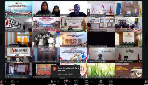 Bawaslu Tanggamus Ikuti Sosialisasi Model Evaluasi dan Pengumpulan Data Pendukung Evaluasi IKP 2024
