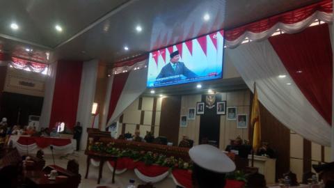Bawaslu Tanggamus Hadiri Rapat Paripurna Istimewa DPRD dalam Rangka Mendengarkan Pidato Kenegaraan Presiden RI