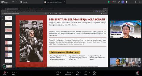 Bawaslu Tanggamus Ikuti Humas Upgrade Series #1: Penulisan Berita Efektif