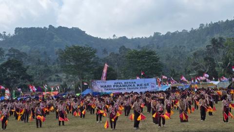 Semangat Hari Pramuka ke-65, Bawaslu Tanggamus Dorong Generasi Muda Berintegritas dan Peduli Demokrasi