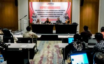 Bawaslu Tanggamus Hadiri Rapat Finalisasi Laporan Akhir Pencegahan dan Pengawasan Pada Pemilihan Tahun 2024