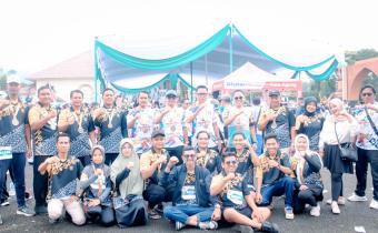 Sosialisasi Pengawasan Partisipatif (Soswatif) dalam rangkaian event Color Run Tanggamus pada Minggu (31/08)