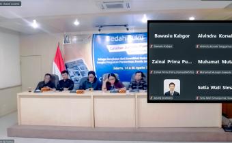 Bawaslu Kabupaten Tanggamus Ikuti Bedah Buku Catatan Jurnalis Pemilu