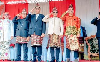 Ketua Bawaslu Tanggamus Hadiri Upacara Pengibaran Bendera HUT ke-80 RI