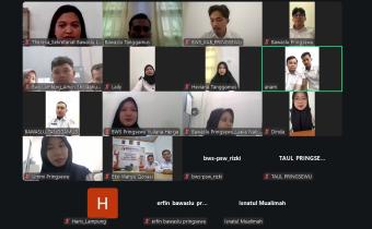 Bawaslu Tanggamus Ikuti Pembinaan Pengisian SKP bagi ASN melalui Zoom Meeting