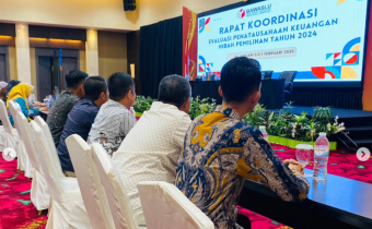 Bawaslu Tanggamus Hadiri Rapat Koordinasi Evaluasi Penatausahaan Keuangan Hibah Pemilihan Tahun 2024