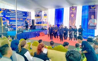 Ketua Bawaslu Tanggamus Hadiri Pelantikan Pengurus DPD dan DPC Partai NasDem Periode 2025–2029