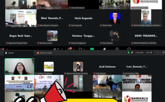 Bawaslu Kabupaten Tanggamus Ikuti Zoom Meeting Perihal Petunjuk Pelaporan Kinerja Harian Pegawai yang Melaksanakan Work From Anywhere (WFA)