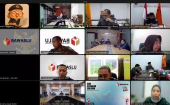 Perkuat Konsolidasi Kelembagaan, Bawaslu Tanggamus Hadiri Rapat Rutin Sekretariat Secara Daring