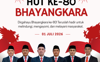 KELUARGA BESAR BAWASLU KABUPATEN TANGGAMUS MENGUCAPKAN SELAMAT HARI BHAYANGKARA KE-80