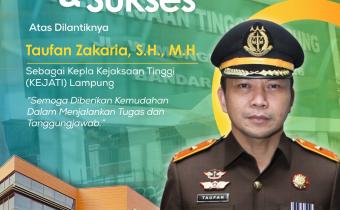 Bawaslu Tanggamus Ucapkan Selamat atas Dilantiknya Taufan Zakaria sebagai Kajati Lampung