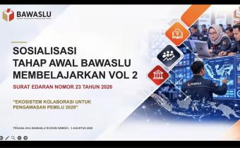 Bawaslu Kabupaten Tanggamus Ikuti Sosialisasi Surat Edaran Bawaslu Membelajarkan Volume 2 Tahun 2026