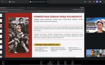 Bawaslu Tanggamus Ikuti Humas Upgrade Series #1: Penulisan Berita Efektif
