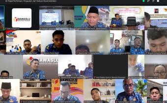 Bawaslu Tanggamus Ikuti Rapat Rutin Bawaslu Lampung, Bahas Penguatan Satker Mandiri